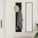 vidaXL Fali Kabáthorog Fekete tölgy 20 x 1,5 x 100 cm Faanyag