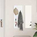 vidaXL Fali Kabáthorog Falra szerelhető Fehér 30 x 1,5 x 80 cm Faanyag