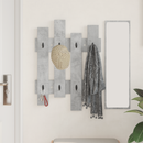 vidaXL Fali Kabáthorog tárolóval Beton Szürke 60 x 3 x 82 cm Faanyag