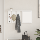 vidaXL Fali Kabáthorog polcokkal Fehér 85 x 10 x 45 cm Faanyag