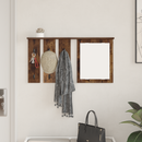 vidaXL Fali Kabáthorog polcokkal Füstölt tölgy 85 x 10 x 45 cm Faanyag