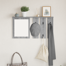vidaXL Fali Kabáthorog polcokkal Szürke sonoma 85 x 10 x 45 cm Faanyag
