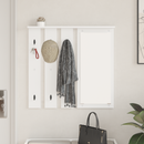 vidaXL Fali Kabáthorog polcokkal Fehér 84 x 10 x 80 cm Faanyag