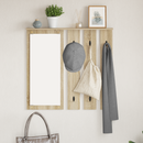 vidaXL Fali Kabáthorog polcokkal sonoma tölgy 84 x 10 x 80 cm Faanyag