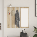 vidaXL Fali Kabáthorog polcokkal sonoma tölgy 84 x 10 x 80 cm Faanyag