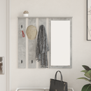 vidaXL Fali Kabáthorog polcokkal Beton szürke 84 x 10 x 80 cm Faanyag
