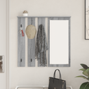 vidaXL Fali Kabáthorog polcokkal Szürke sonoma 84 x 10 x 80 cm Faanyag
