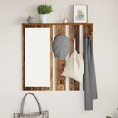 vidaXL Fali Kabáthorog polcokkal Régi fa 84 x 10 x 80 cm Faanyag