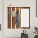 vidaXL Fali Kabáthorog polcokkal Régi fa 84 x 10 x 80 cm Faanyag