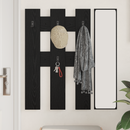 vidaXL Fali Kabáthorog tárolóval Fekete tölgy 65 x 3 x 100 cm Faanyag