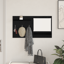 vidaXL Fali Kabáthorog polcokkal Fekete tölgy 90 x 10 x 50 cm Faanyag