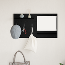 vidaXL Fali Kabáthorog polcokkal Fekete tölgy 90 x 10 x 50 cm Faanyag
