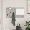 vidaXL Fali Kabáthorog polcokkal Beton Szürke 90 x 10 x 50 cm Faanyag