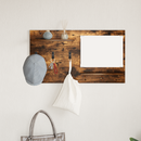 vidaXL Fali Kabáthorog polcokkal Füstölt tölgy 90 x 10 x 50 cm Faanyag