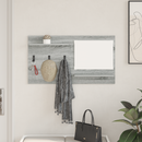 vidaXL Fali Kabáthorog polcokkal Szürke Sonoma 90 x 10 x 50 cm Faanyag