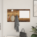 vidaXL Fali Kabáthorog polcokkal Öreg fa 90 x 10 x 50 cm Faanyag