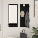 vidaXL Fali Kabáthorog polcokkal Fekete tölgy 70 x 10 x 90 cm Faanyag