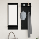 vidaXL Fali Kabáthorog polcokkal Fekete tölgy 70 x 10 x 90 cm Faanyag