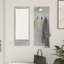 vidaXL Fali Kabáthorog polcokkal Beton Szürke 70 x 10 x 90 cm Faanyag