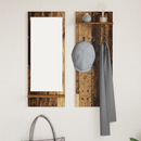 vidaXL Fali Kabáthorog polcokkal Öreg fa 70 x 10 x 90 cm Faanyag
