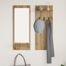 vidaXL Fali Kabáthorog polcokkal Artisan tölgy 70 x 10 x 90 cm Faanyag