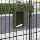 vidaXL postaláda tárolóval ajtóval Oliva zöld 30 x 20 x 55 cm Acél