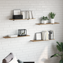 vidaXL Polcos könyvespolc 4 pcs Barna 80 x 20 x 1,5 cm Faanyag