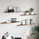 vidaXL Polcos könyvespolc 4 pcs Barna 100 x 20 x 1,5 cm Faanyag