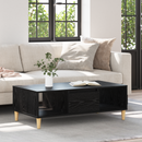 vidaXL Dohányzóasztal Fekete tölgy 102 x 55 x 35 cm Faanyag