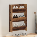 vidaXL Cipőszekrény polcokkal Öreg fa 60 x 18 x 90 cm Faanyag