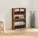 vidaXL Cipőszekrény polcokkal Öreg fa 60 x 18 x 90 cm Faanyag