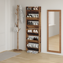 vidaXL Cipőszekrény polcokkal 2 pcs Öreg fa 60 x 18 x 90 cm Faanyag