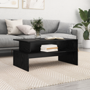 vidaXL Dohányzóasztal Fekete tölgy 90 x 55 x 42,5 cm Faanyag