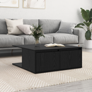 vidaXL Dohányzóasztal fiókkal Musta tammi 80 x 80 x 31 cm Faanyag