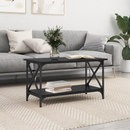 vidaXL Dohányzóasztal Musta tammi 80 x 45 x 45.5 cm Faanyag