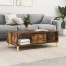 vidaXL Dohányzóasztal Füstölt tölgy 102 x 55 x 35 cm Faanyag