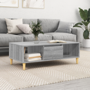 vidaXL Dohányzóasztal Szürke Sonoma 102 x 55 x 35 cm Faanyag