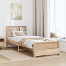 vidaXL Ágykeret fejtámlával Barna 75 x 190 cm Faanyag