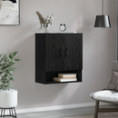 vidaXL Fali szekrény Fekete tölgy 60 x 31 x 70 cm Faanyag