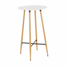 Bárasztal, fehér/tölgy, átmérő 60 cm, IMAM