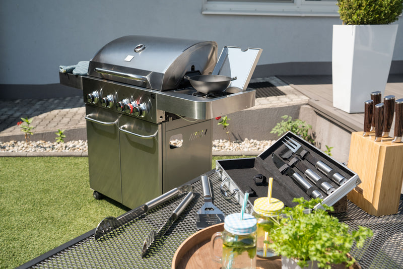 G21 Argentina BBQ Premium Line gázgrill, 5 égőfej + ajándék nyomáscsökkentő