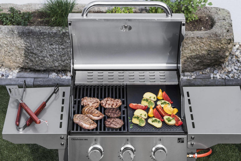 G21 Oklahoma BBQ Premium line gázgrill, 3 égőfej + ajándék nyomáscsökkentő