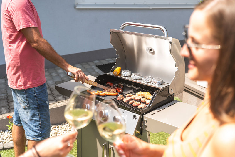 G21 Oklahoma BBQ Premium line gázgrill, 3 égőfej + ajándék nyomáscsökkentő