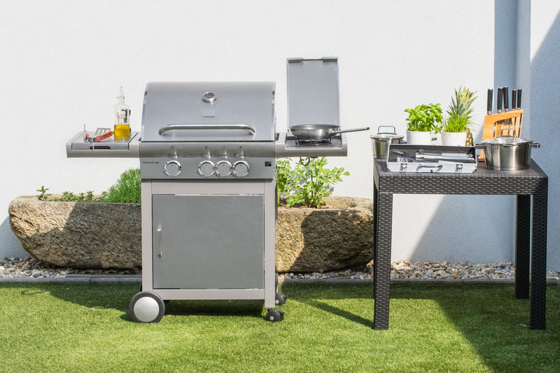 G21 California BBQ Premium line gázgrill, 4 égőfej + ajándék nyomáscsökkentő
