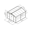 G21 GAH 884 kerti fém tároló - 277 x 319 cm, zöld