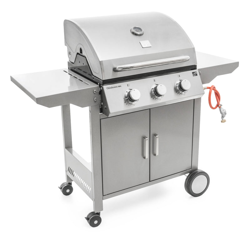 G21 Oklahoma BBQ Premium line gázgrill, 3 égőfej + ajándék nyomáscsökkentő
