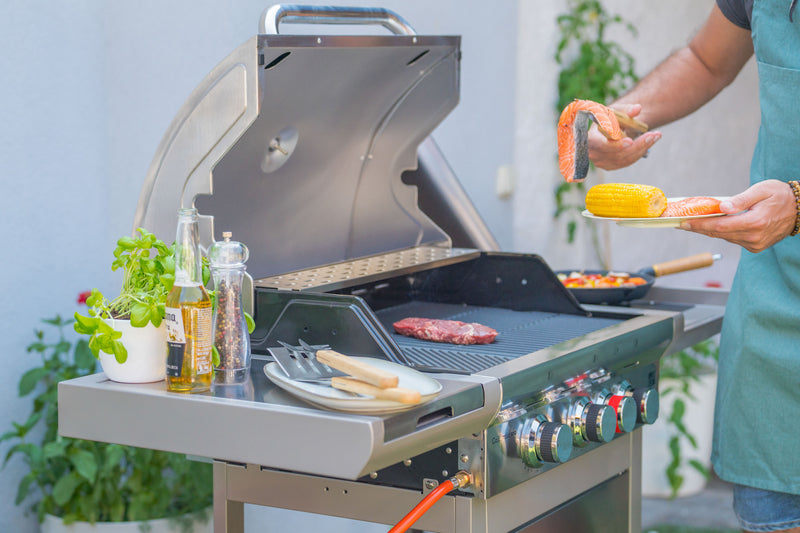 G21 California BBQ Premium line gázgrill, 4 égőfej + ajándék nyomáscsökkentő