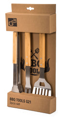 Grillezőeszközök G21 készlet, 3 darabos, fa nyéllel