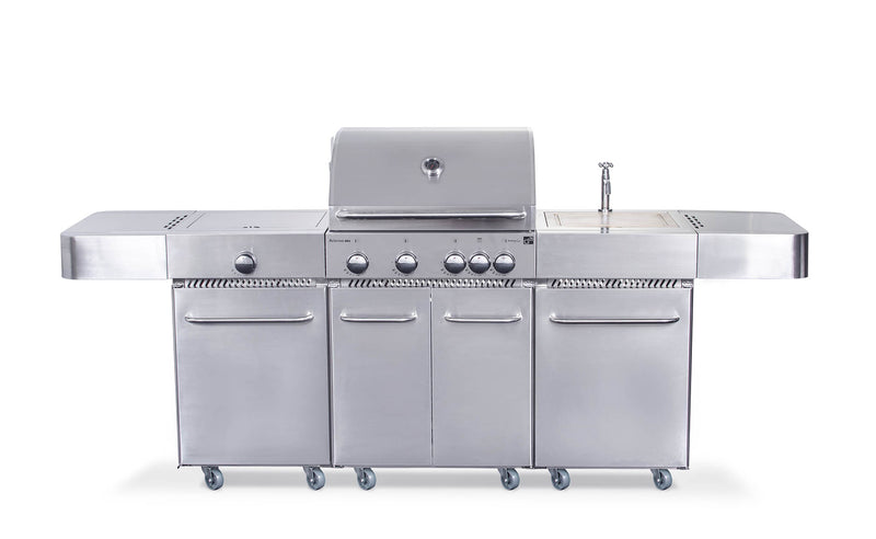 G21 Arizona gázgrill, BBQ Premium Line konyha 6 égőfej + ajándék nyomáscsökkentő