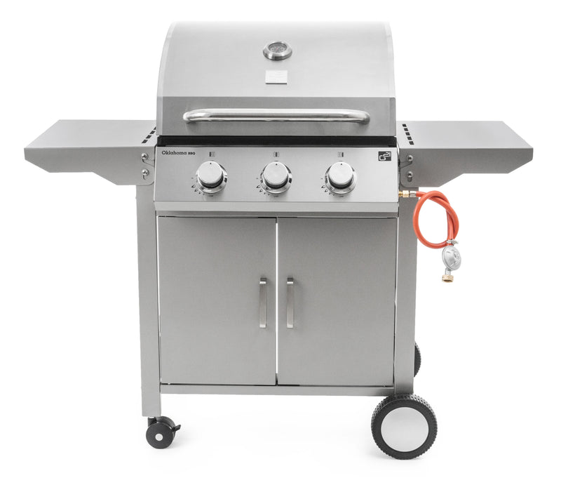 G21 Oklahoma BBQ Premium line gázgrill, 3 égőfej + ajándék nyomáscsökkentő